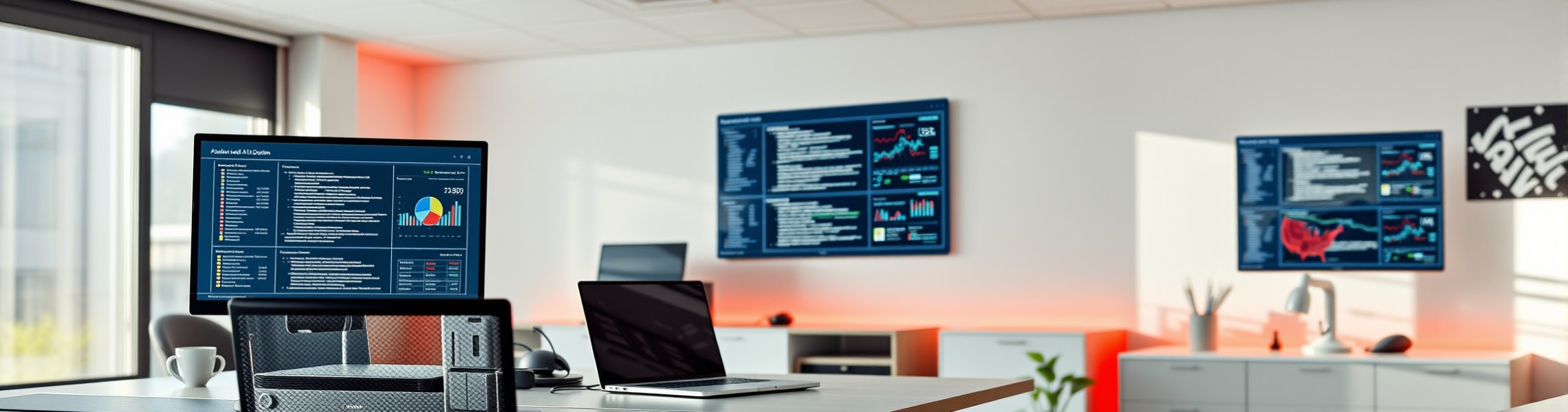 Kompakter KI-Server im Büro einer Kanzlei symbolisiert DSGVO-konforme KI auf eigener Hardware